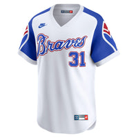 Atlanta Braves Greg Maddux White Throwback Cooperstown Collection Limited Jersey