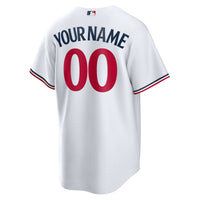 Minnesota Twins White Home Replica Custom Jersey