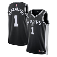 San Antonio Spurs Icon Edition Swingman Jersey - Black - Victor Wembanyama
