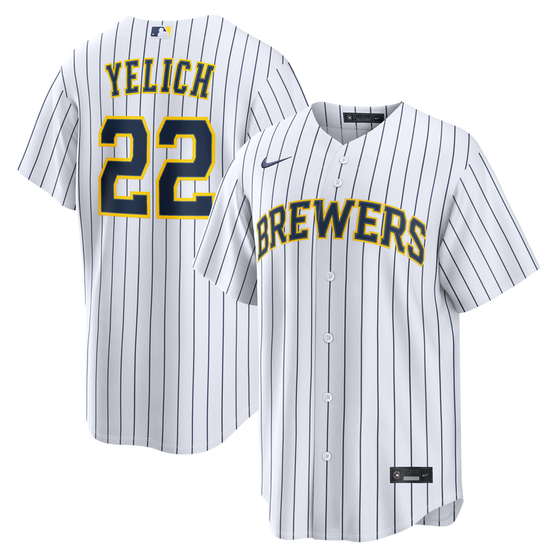 Milwaukee Brewers Christian Yelich White Alternate Replica Jersey