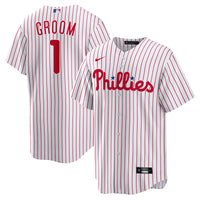 Philadelphia Phillies White #1 Groom Home Replica Jersey
