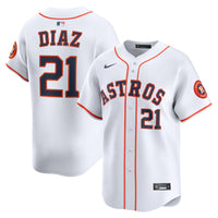 Houston Astros Yainer Diaz White Home Limited Player Jersey