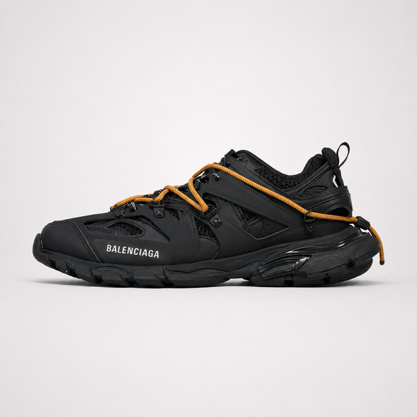 Balenciaga Track Black Orange sneaker, side profile view