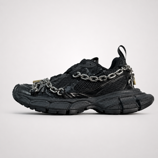 Balenciaga Phantom Black sneaker, angled three-quarter view