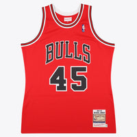 Chicago Bulls Michael Jordan 1994-95 Road 45 Authentic Jersey - Red