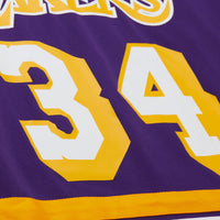 Los Angeles Lakers Shaquille O'Neal 1997 Maxxed Out Fashion Hockey Jersey - Purple