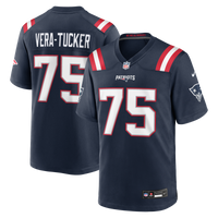 New England Patriots Alijah Vera-Tucker Navy Team Game Jersey
