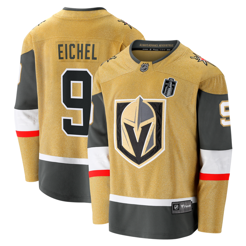 Vegas Golden Knights Jack Eichel Gold 2026 Stanley Cup Final Breakaway Jersey