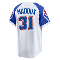Atlanta Braves Greg Maddux White Throwback Cooperstown Collection Limited Jersey