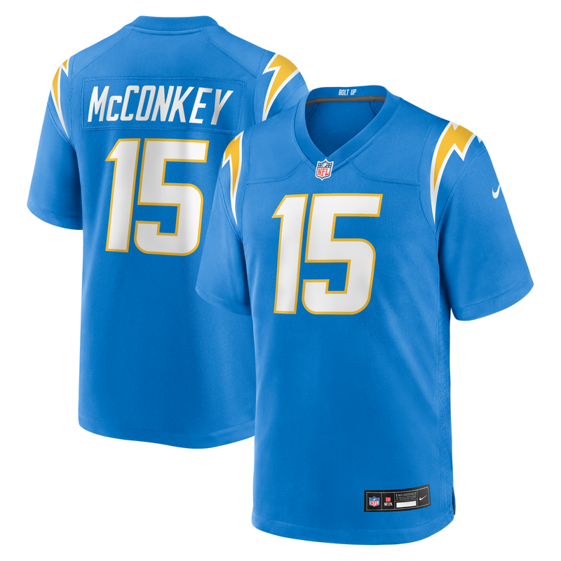Los Angeles Chargers Ladd McConkey Powder Blue Player Game Jersey