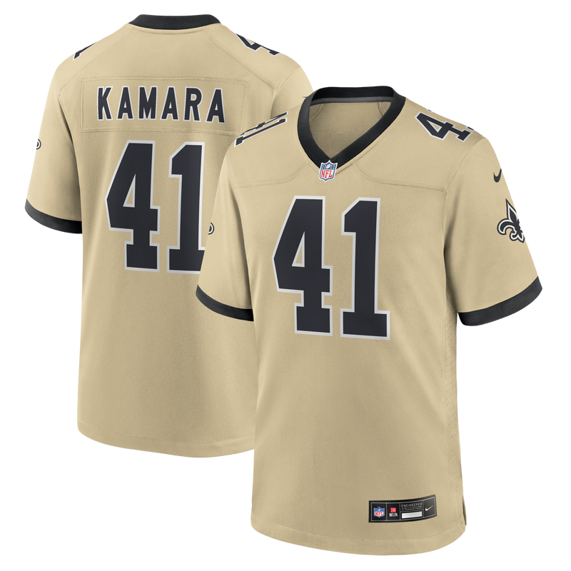 New Orleans Saints Alvin Kamara Gold Gameday Golds Alternate Game Player Jersey