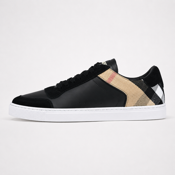 Burberry Vintage Check Black sneaker, side profile view
