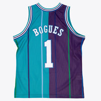 Charlotte Hornets Muggsy Bogues 1994 Split Swingman Jersey
