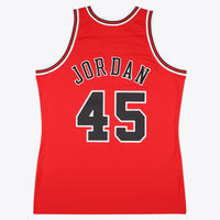 Chicago Bulls Michael Jordan 1994-95 Road 45 Authentic Jersey - Red