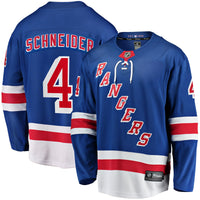New York Rangers Braden Schneider Blue Home Premier Breakaway Player Jersey