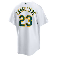 Athletics Shea Langeliers White Home Replica Jersey
