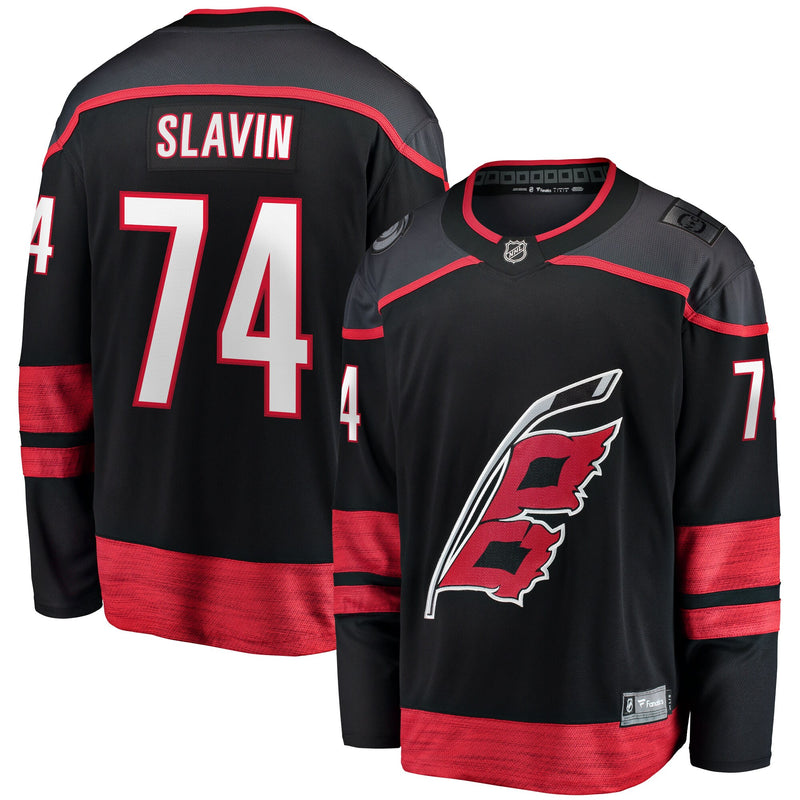 Carolina Hurricanes Jaccob Slavin Black Home Breakaway Player Jersey