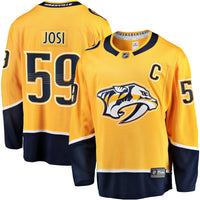 Nashville Predators Roman Josi Gold Home Breakaway Jersey