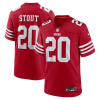 San Francisco 49ers Upton Stout Scarlet Team Game Jersey