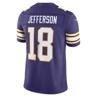 Minnesota Vikings Justin Jefferson Purple Alternate Classic Vapor F.U.S.E. Stitched Limited Jersey
