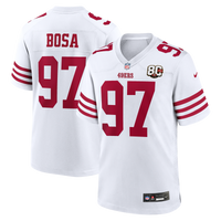 San Francisco 49ers Nick Bosa White 80th Anniversary Game Jersey