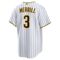San Diego Padres Jackson Merrill White Home Replica Player Jersey