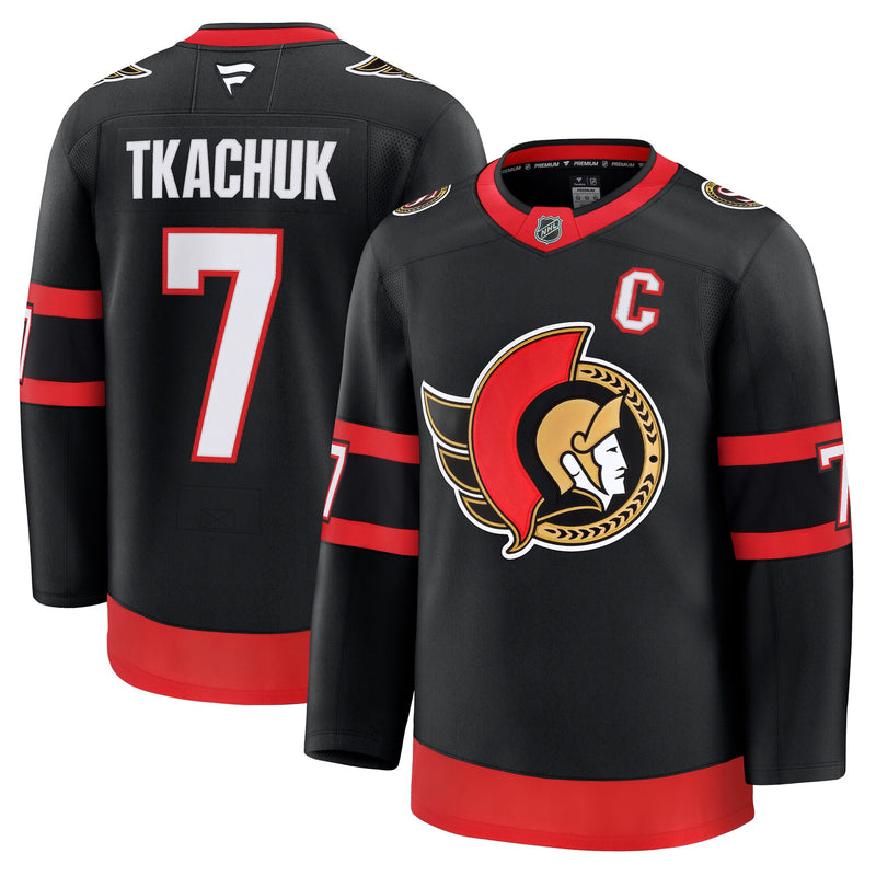 Ottawa Senators Brady Tkachuk Black Home Premium Jersey