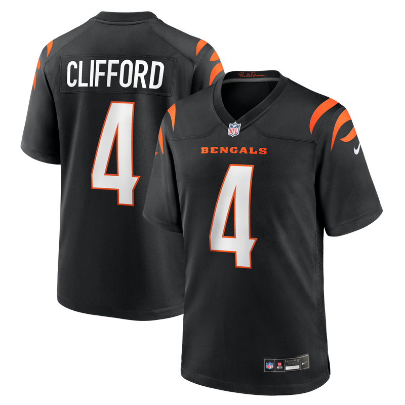 Cincinnati Bengals Sean Clifford Black Team Game Jersey