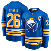 Buffalo Sabres Rasmus Dahlin Royal Home Captain Patch Breakaway Jersey