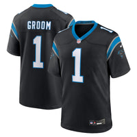 Carolina Panthers Number 1 Groom Black Game Jersey