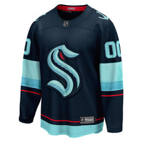 Seattle Kraken Deep Sea Blue Home Breakaway Custom Jersey