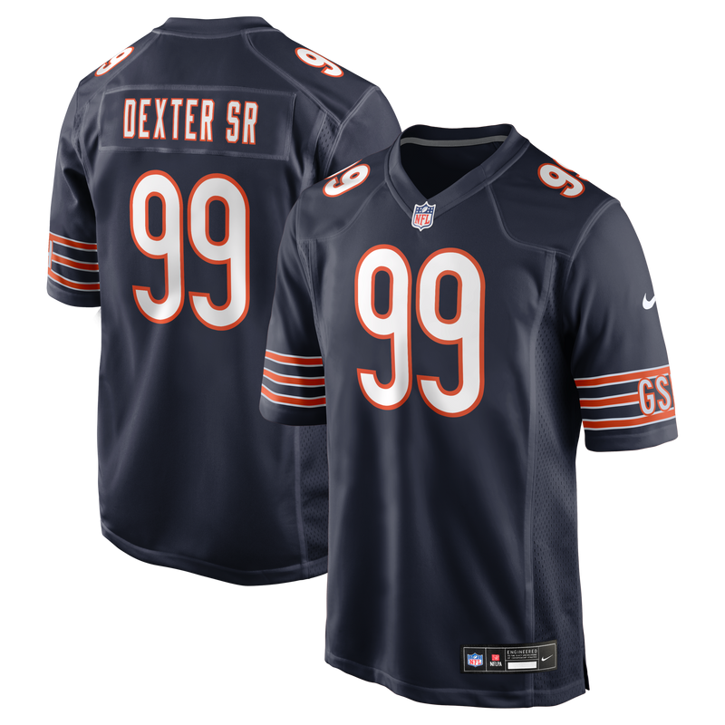 Chicago Bears Gervon Dexter Sr. Navy Game Jersey