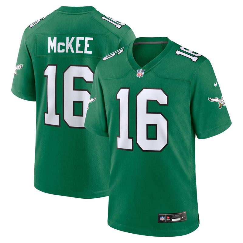 Philadelphia Eagles Tanner McKee Kelly Green Alternate Game Jersey