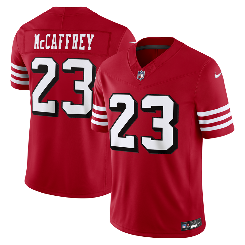 San Francisco 49ers Christian McCaffrey Scarlet Alternate Vapor F.U.S.E. Stitched Limited Jersey