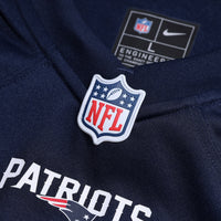 New England Patriots Romeo Doubs Navy Game Jersey