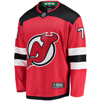 New Jersey Devils Jonas Siegenthaler Red Home Breakaway Player Jersey
