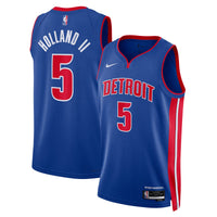 Detroit Pistons Icon Swingman Jersey NBA 2024 Draft First Round Pick - Blue - Ron Holland II