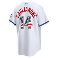 Fourth of July Kansas City Royals Jac Caglianone White USA 250 Stadium Jersey