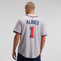 Atlanta Braves Ozzie Albies Gray Road Limited Player Jersey