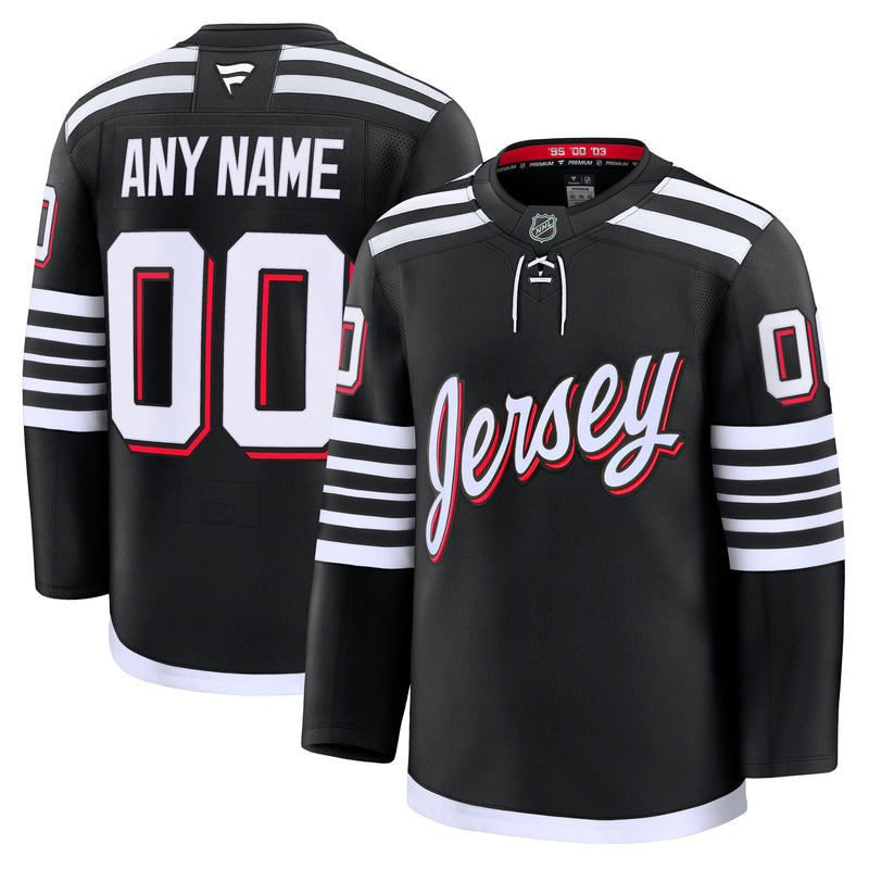 New Jersey Devils Black Alternate Premium Custom Jersey
