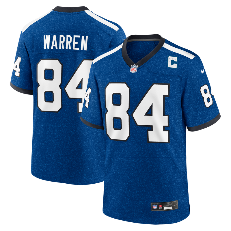 Indianapolis Colts Tyler Warren Heather Royal Alternate 2 Indiana Nights Game Jersey
