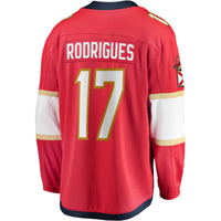 Florida Panthers Evan Rodrigues Red Home Breakaway Jersey