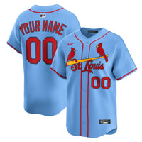 St. Louis Cardinals Light Blue Alternate Limited Custom Jersey