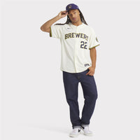Milwaukee Brewers Christian Yelich Cream Home Limited Player Jersey