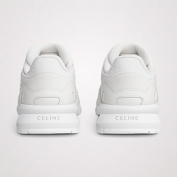 Celine Runner White sneaker, angled three-quarter view
