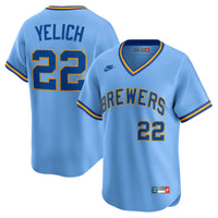 Milwaukee Brewers Christian Yelich Powder Blue Cooperstown Collection Limited Jersey