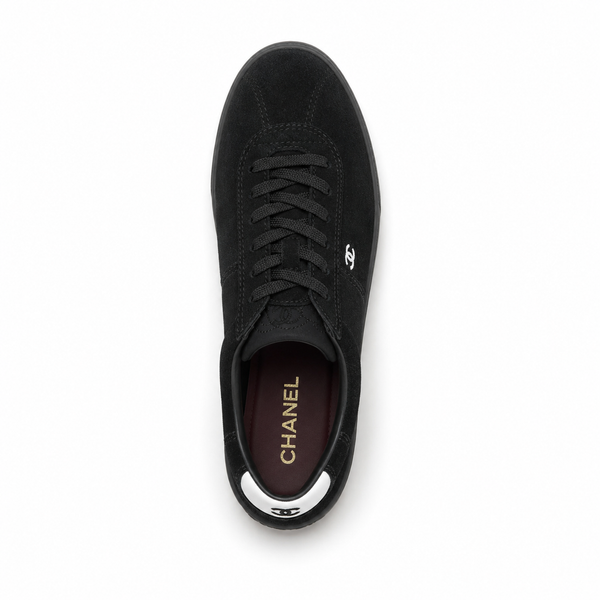 Chanel Sneakers Suede Calfskin sneaker, side profile view