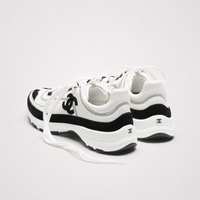 Chanel Thick-Sole Sneakers White Black - Women's