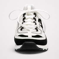 Chanel Thick-Sole Sneakers White Black - Women's