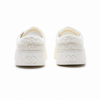 Chanel Low-Top Sneakers White Tweed - Women's